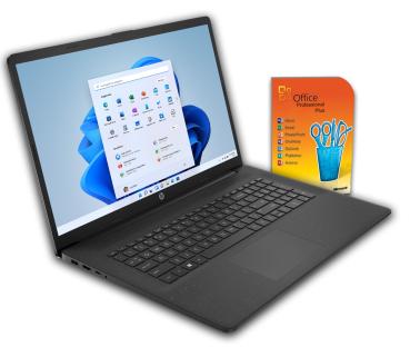 HP 17,3" Laptop / Intel i5 120U / 16GB / 512 SSD / Full HD+IPS / Iris Xe Graphics/ Win 11 Pro + MS Office 2021 Pro schwarz